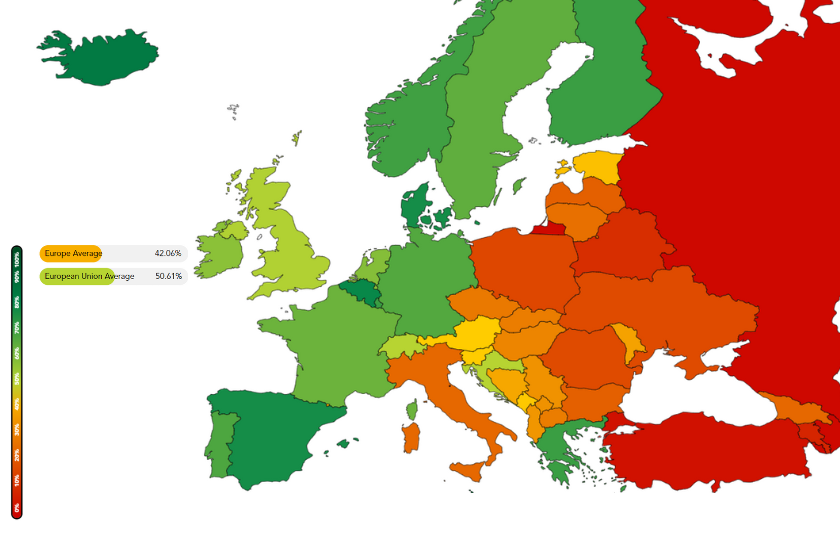 países lgbt friendly  indice rainbow EUROPA